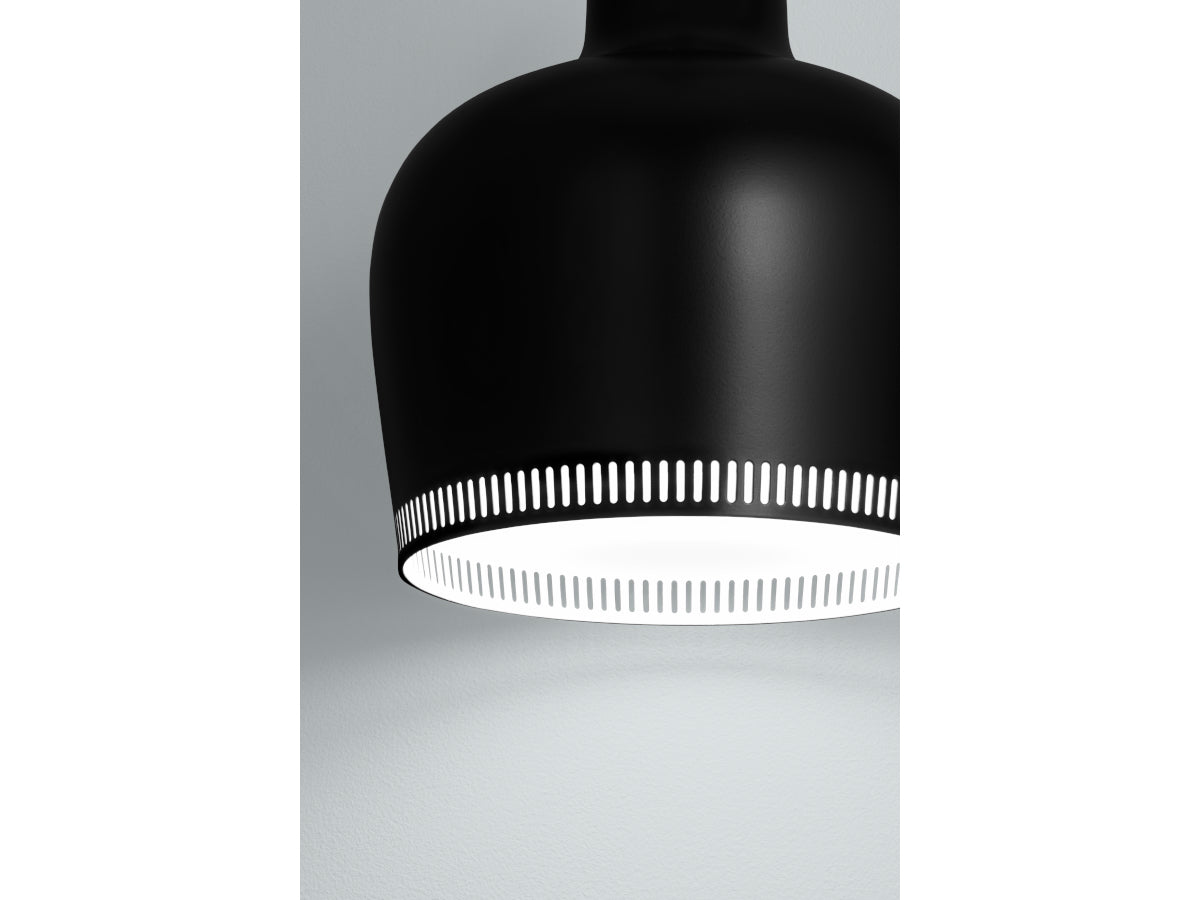 Artek A330S Golden Bell Suspension Light | Black Close up of rim
