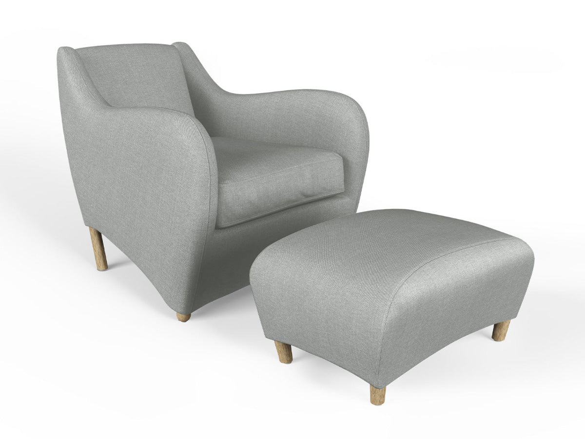SCP Balzac Armchair & Ottoman - Fabric