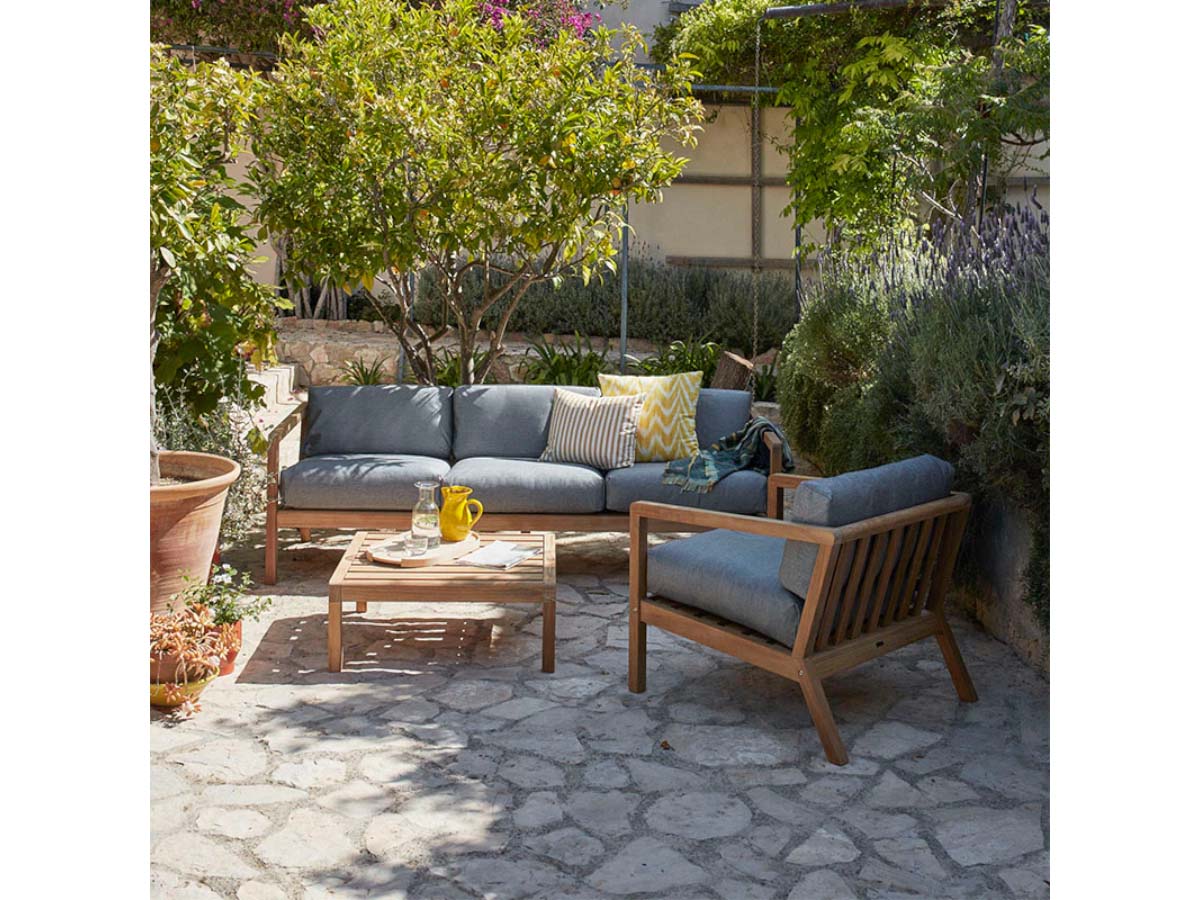 Skagerak by Fritz Hansen Virkelyst Outdoor 3 Seater Sofa