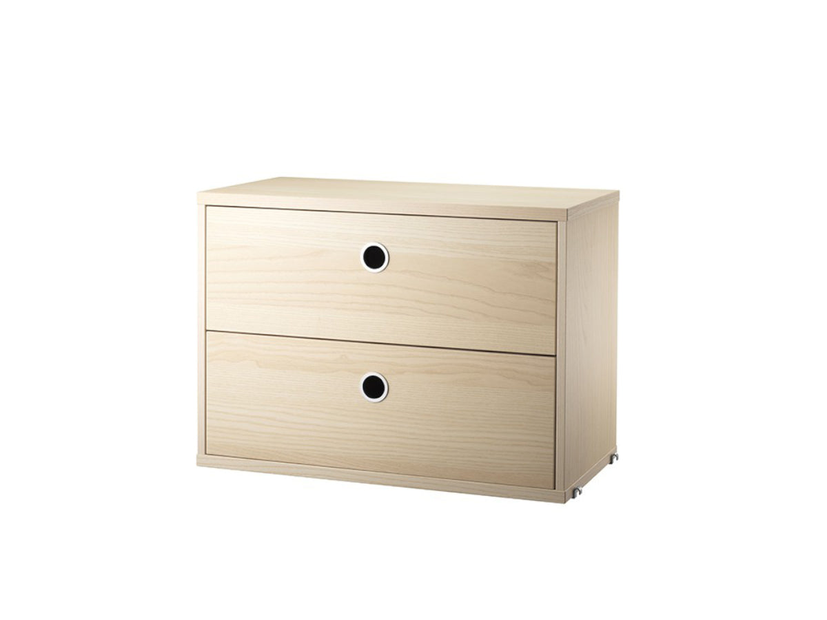 String Shelving - 2 Drawer Chest 58cm Wide Ash SALE