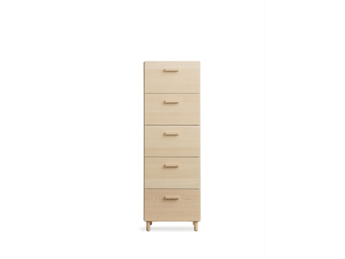 String Relief Chest of drawers tall, leg base