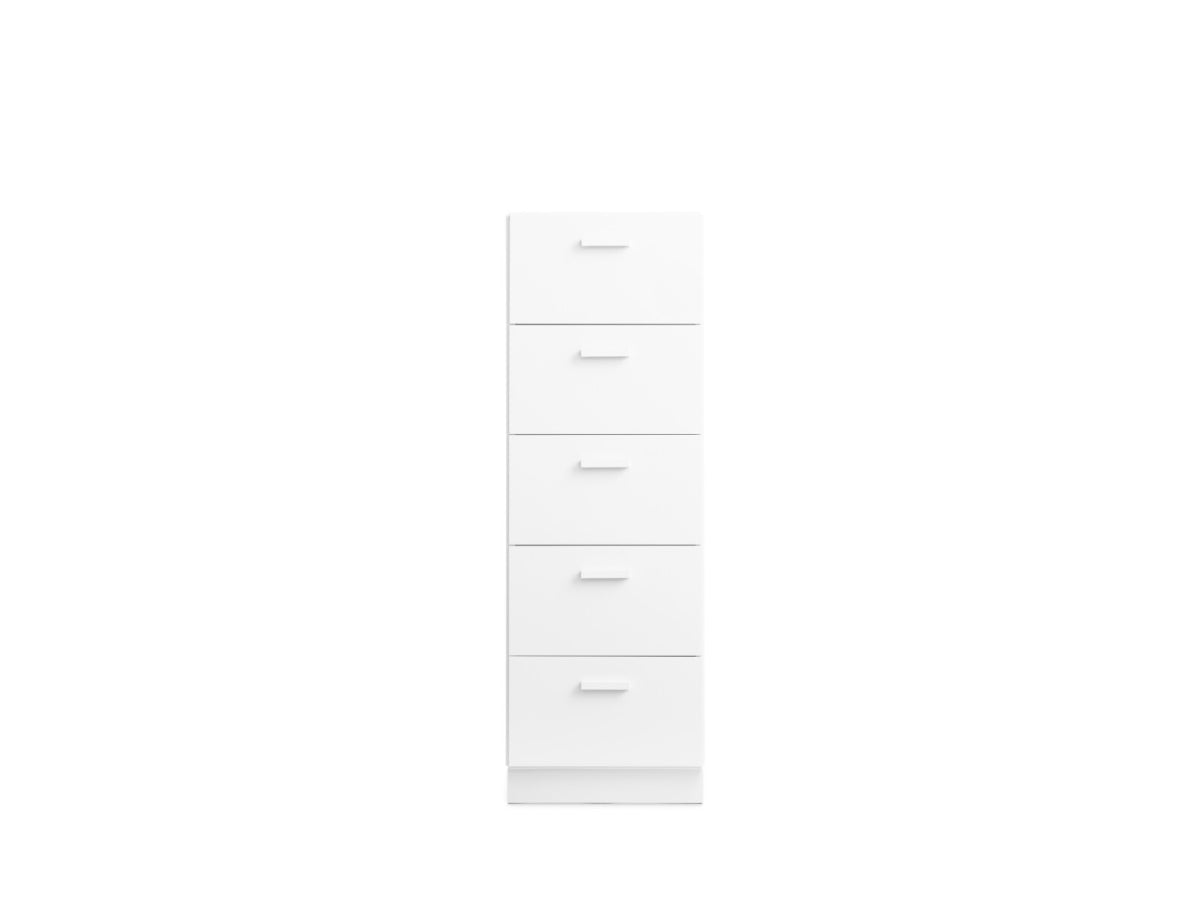 String Relief Chest of drawers tall, plinth base