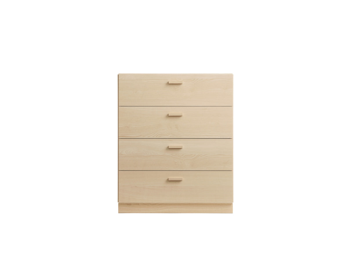 String Relief Chest of drawers wide, plinth base