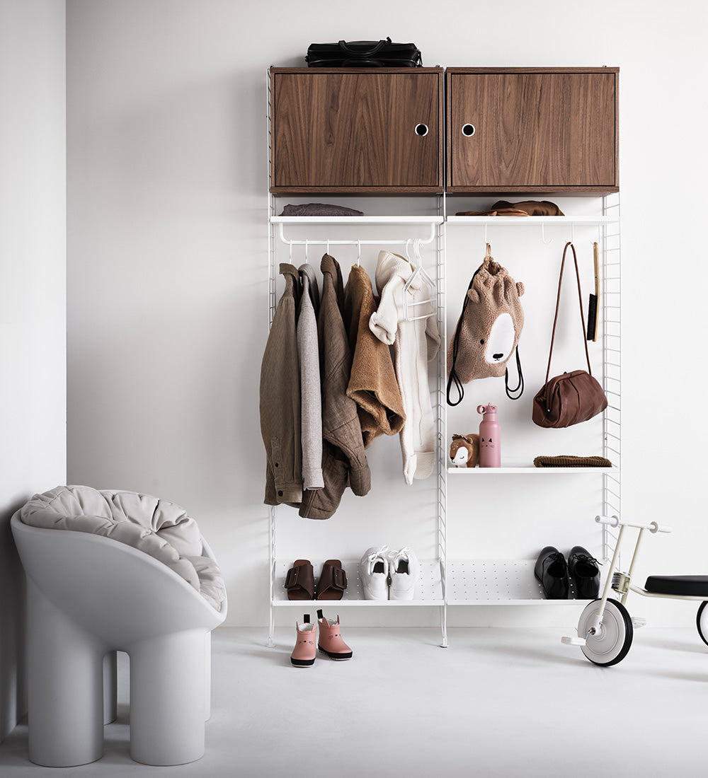 string shelving hallway furniture