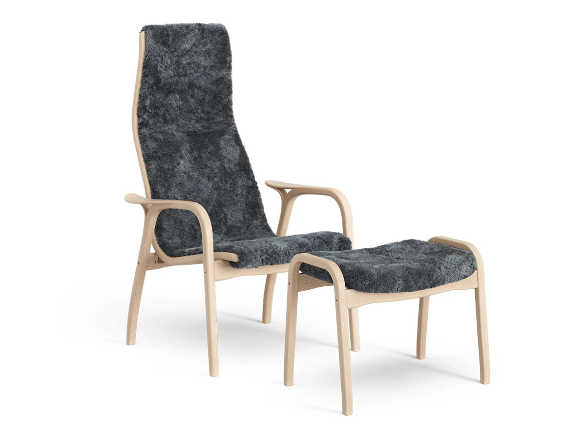 Swedese Lamino Chair & Ottoman - Sheepskin