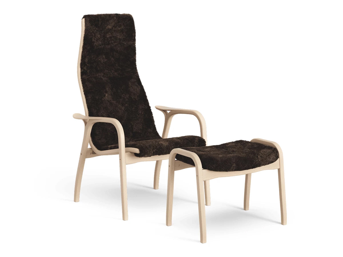 Swedese Lamino Chair & Ottoman - Sheepskin