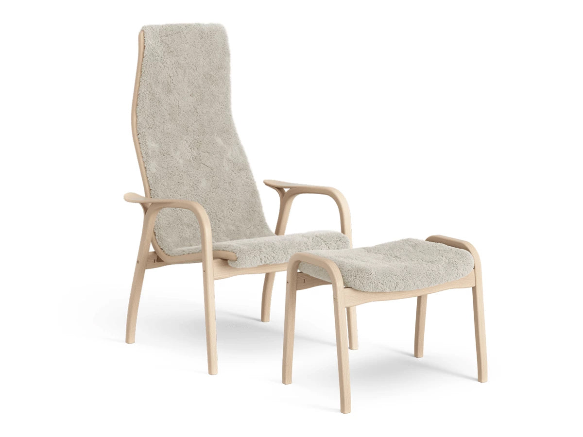 Swedese Lamino Chair & Ottoman - Sheepskin