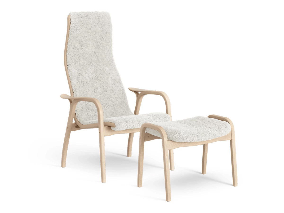 Swedese Lamino Chair & Ottoman - Sheepskin