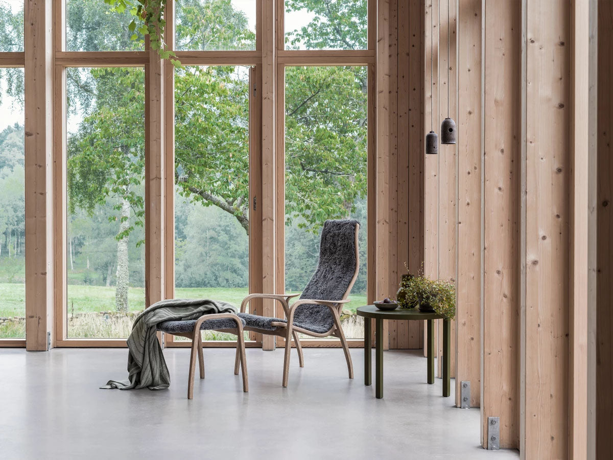 Swedese Lamino Chair & Ottoman - Sheepskin
