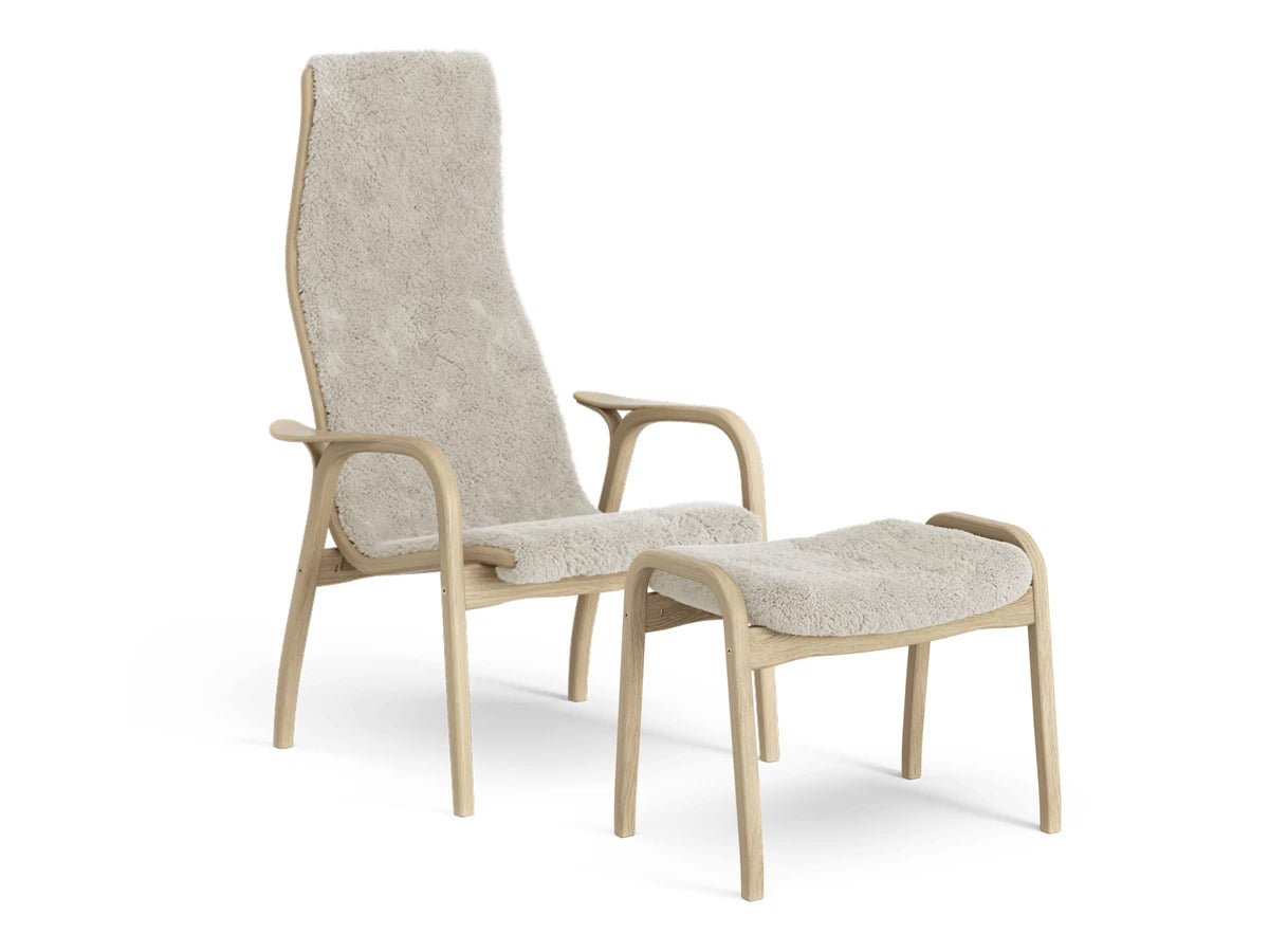 Swedese Lamino Chair & Ottoman - Sheepskin