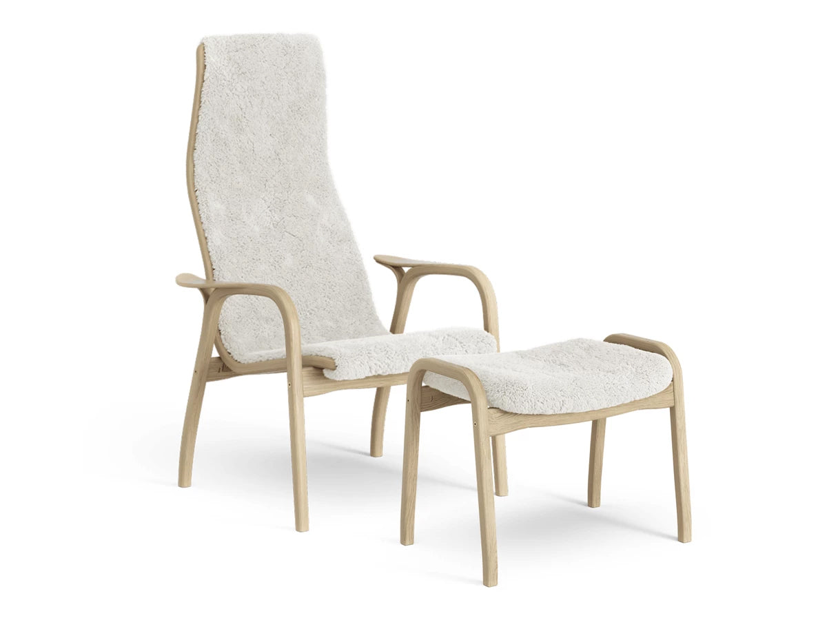 Swedese Lamino Chair & Ottoman - Sheepskin