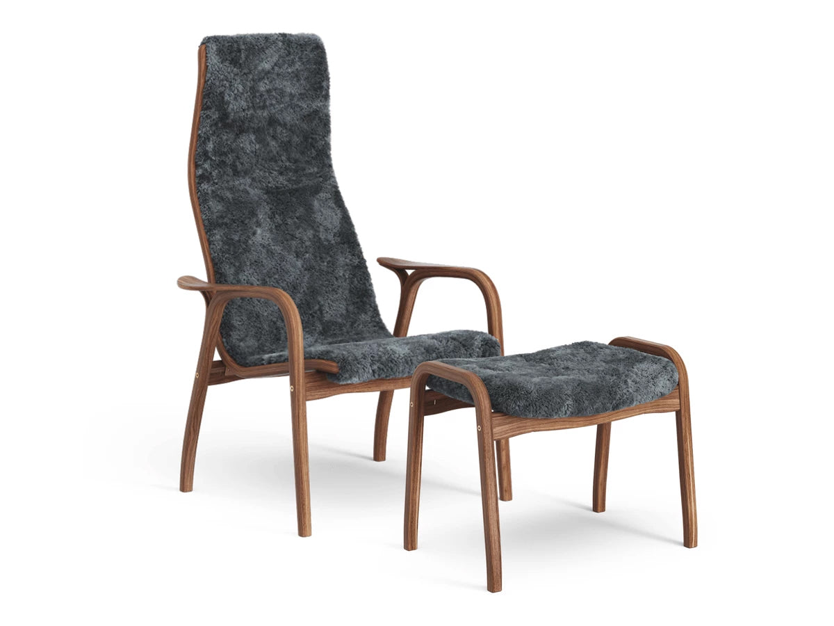 Swedese Lamino Chair & Ottoman - Sheepskin
