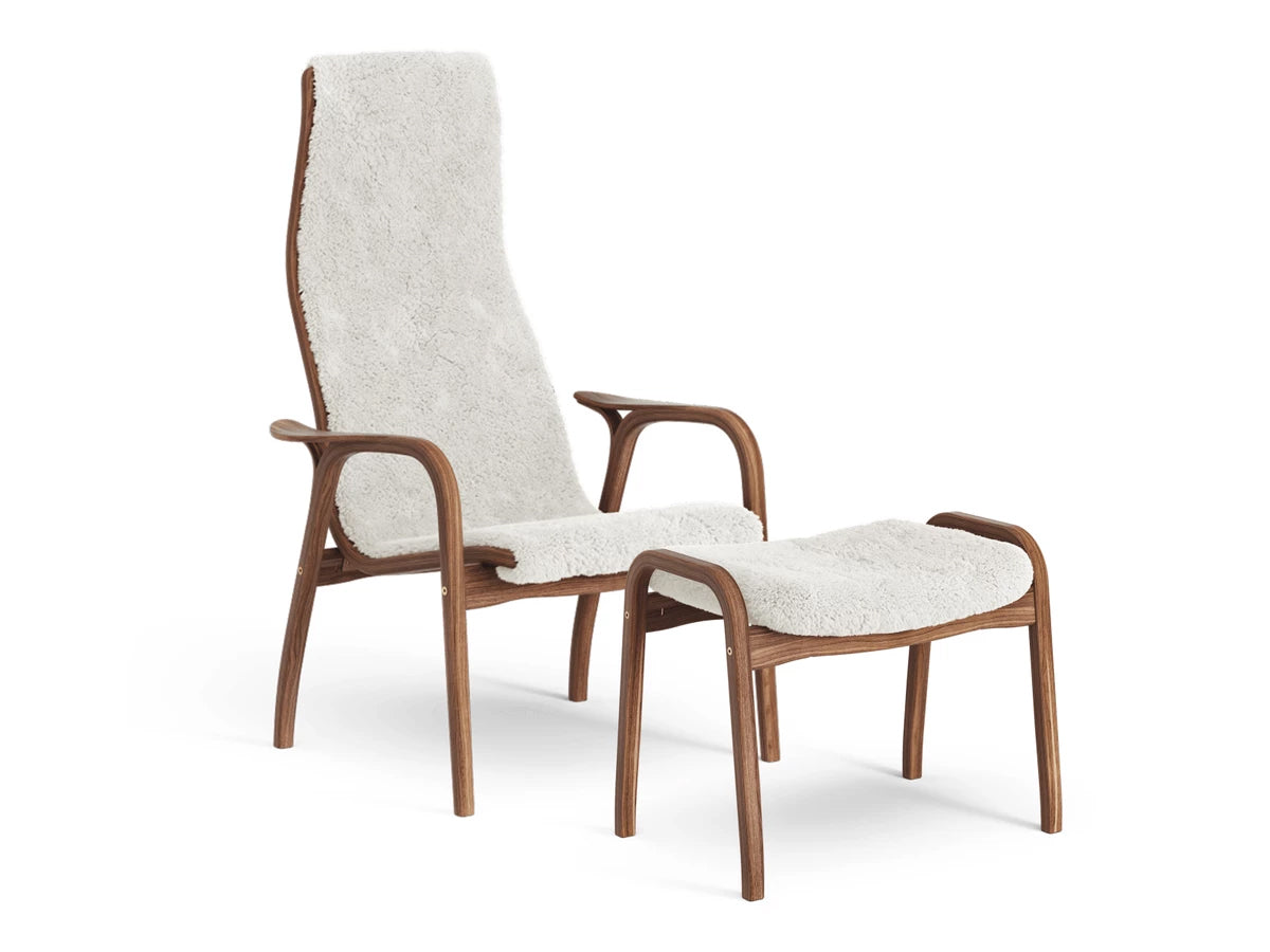 Swedese Lamino Chair & Ottoman - Sheepskin