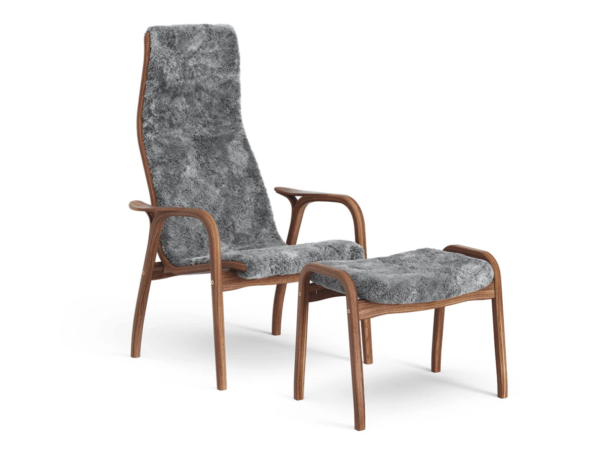 Swedese Lamino Chair & Ottoman - Sheepskin