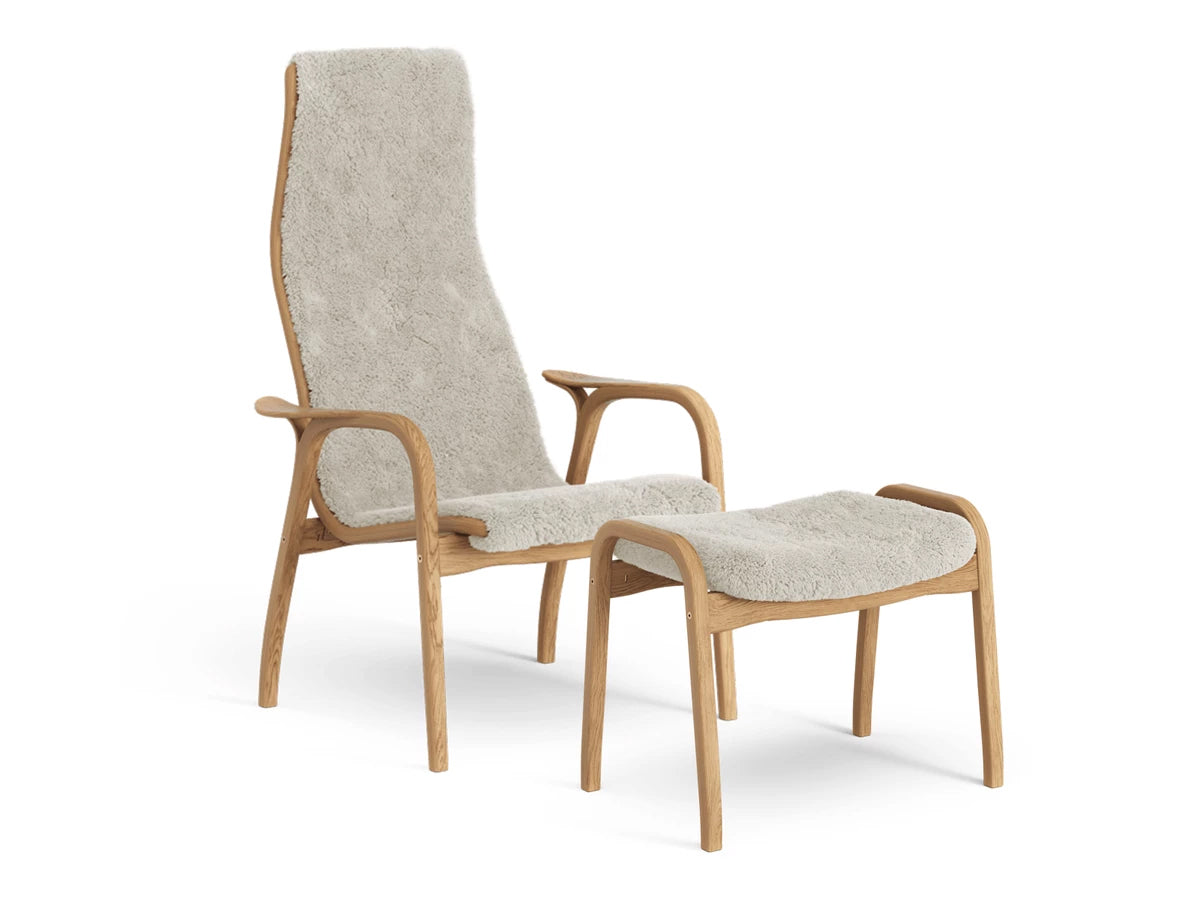 Swedese Lamino Chair & Ottoman - Sheepskin