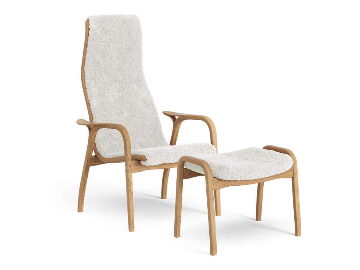 Swedese Lamino Chair & Ottoman - Sheepskin