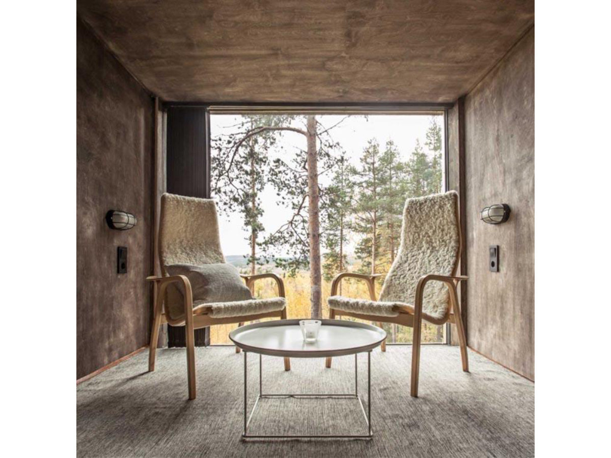 Swedese Lamino Chair & Ottoman - Sheepskin