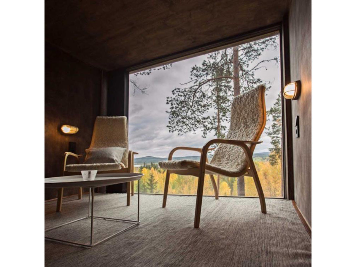 Swedese Lamino Chair & Ottoman - Sheepskin