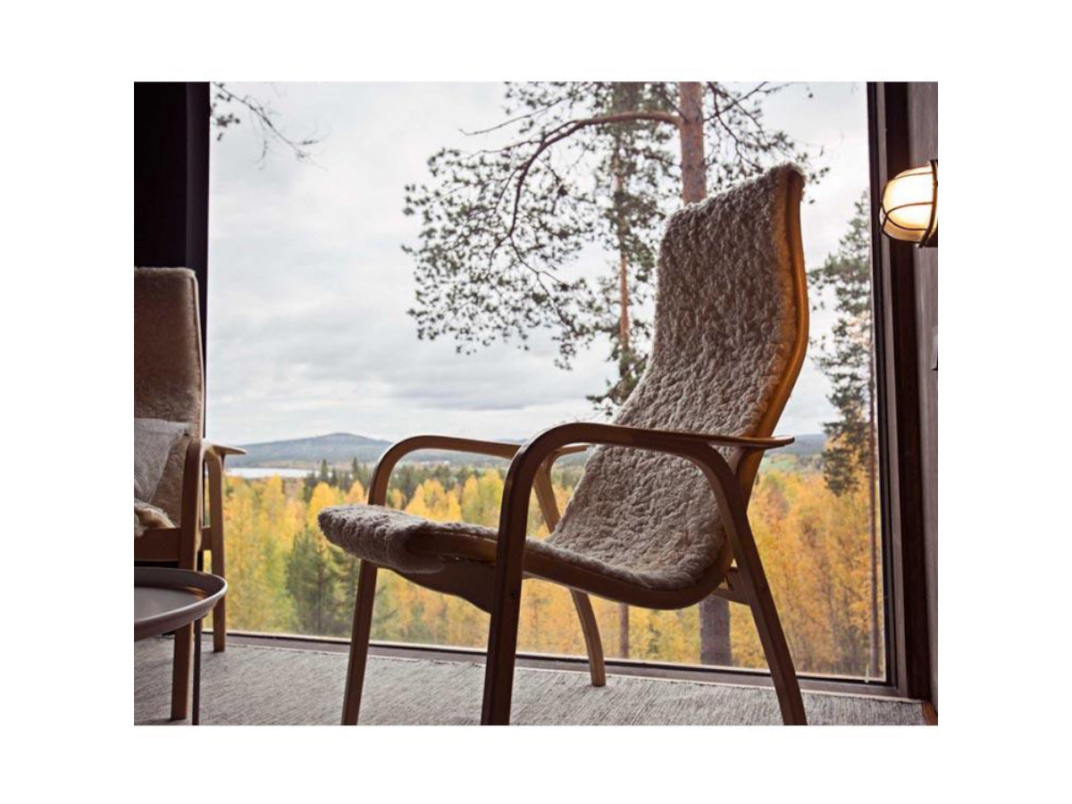 Swedese Lamino Chair & Ottoman - Sheepskin