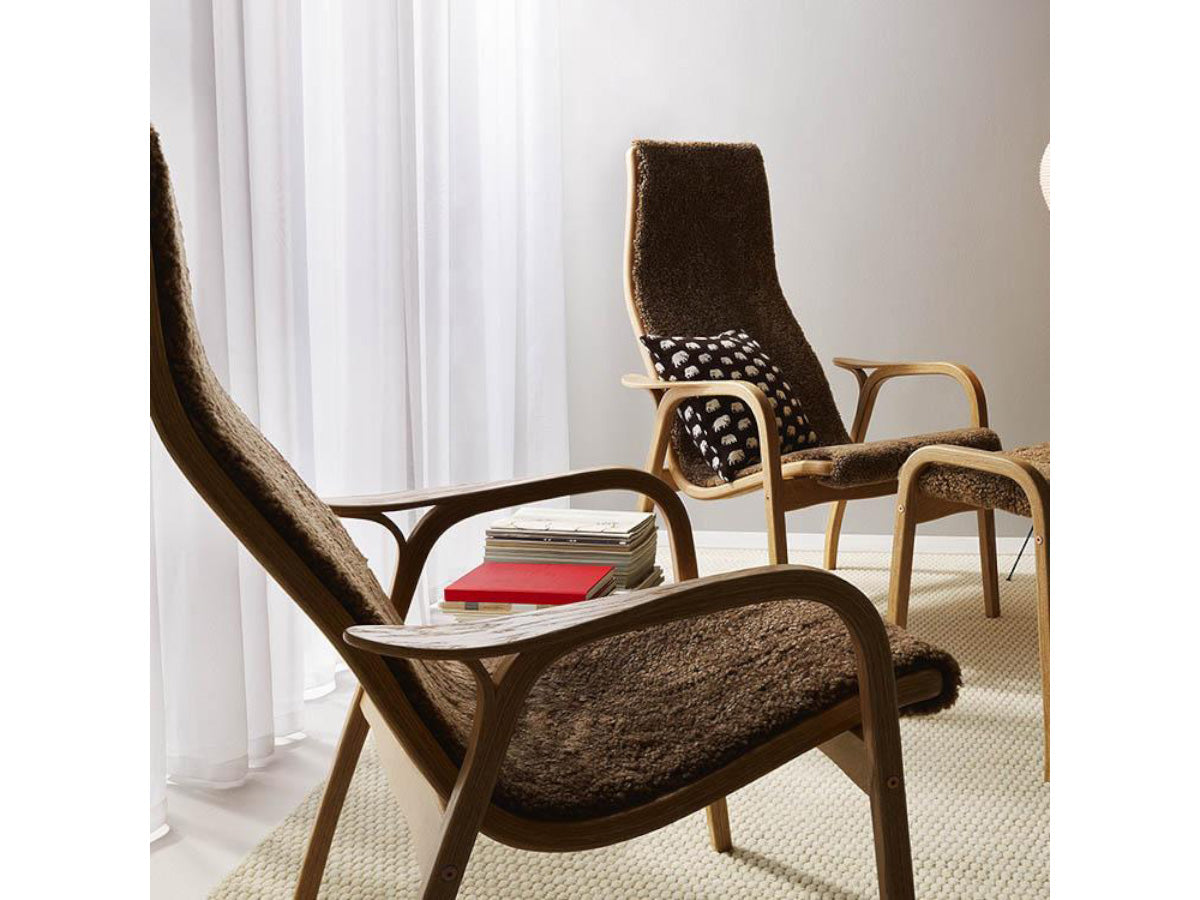 Swedese Lamino Chair & Ottoman - Sheepskin