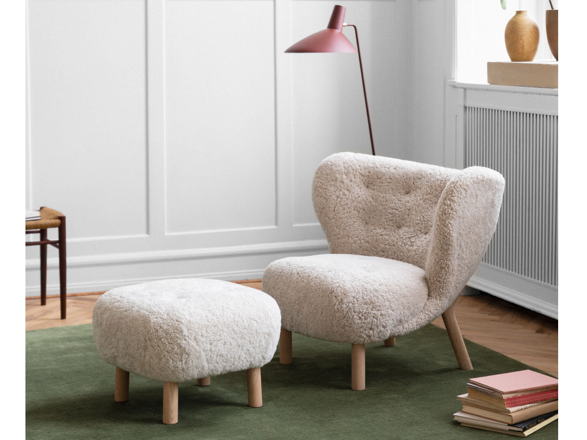 &Tradition Little Petra VB1 Chair Sheepskin & Footstool