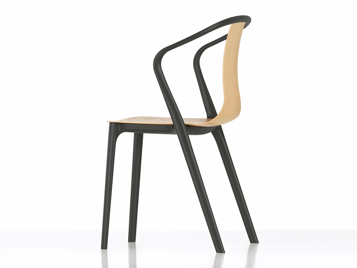Vitra Belleville Armchair Wood - side View