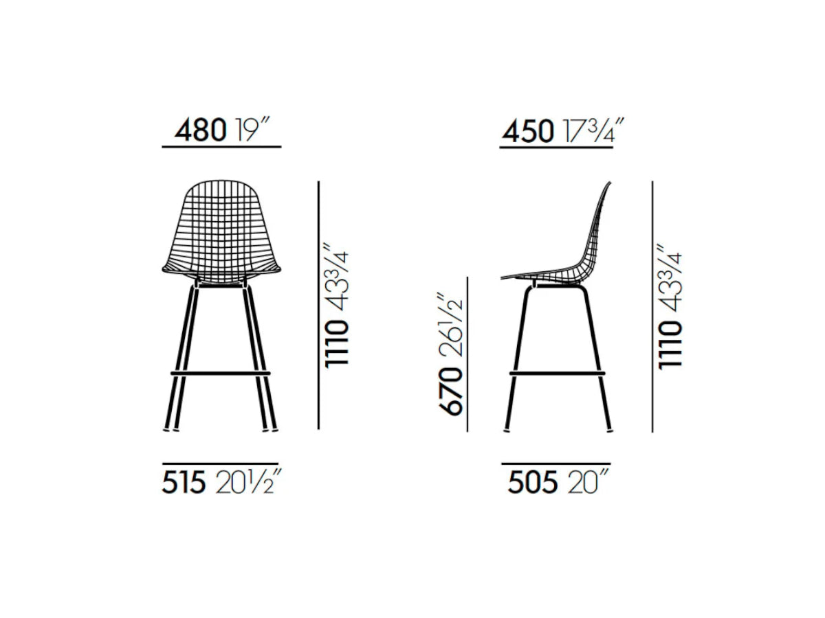 Vitra Eames Wire Stool Medium