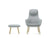 Vitra HAL Lounge Chair with loose cushion & Ottoman
