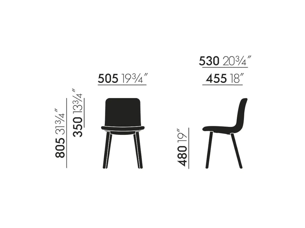 Vitra HAL Soft Wood Dining Chair