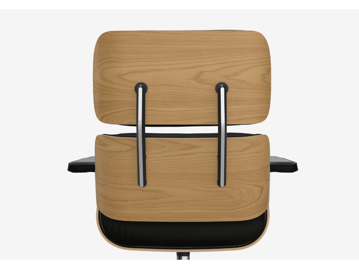 Vitra Eames Lounge Chair & Ottoman - Chestnut - Nubia Fabric