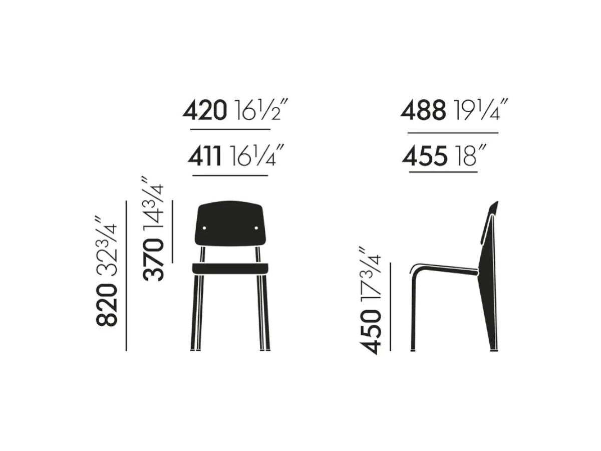 Vitra Standard Dining Chair - Blanc Colombe - Ecru/Oak (SALE)