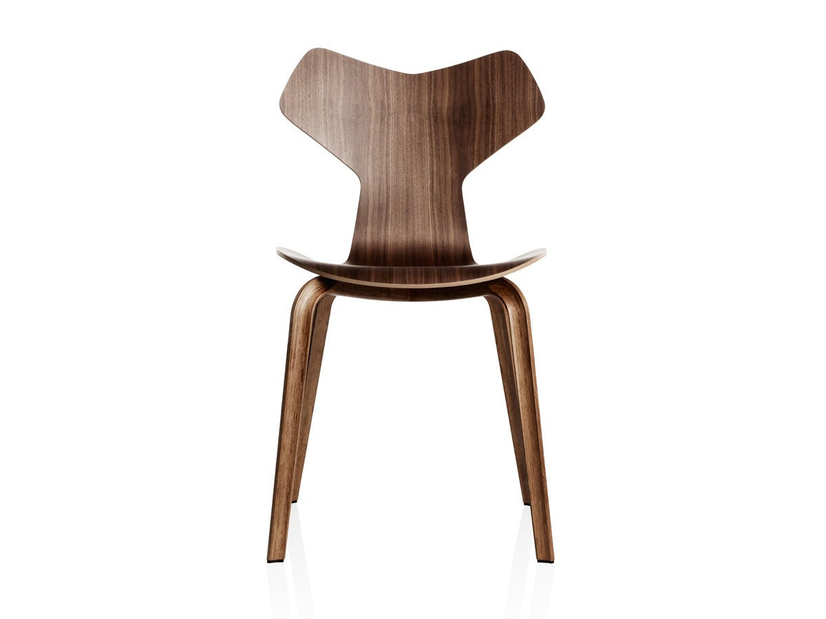 Fritz Hansen Grand Prix Dining Chair with Wooden Legs - Natural Wood