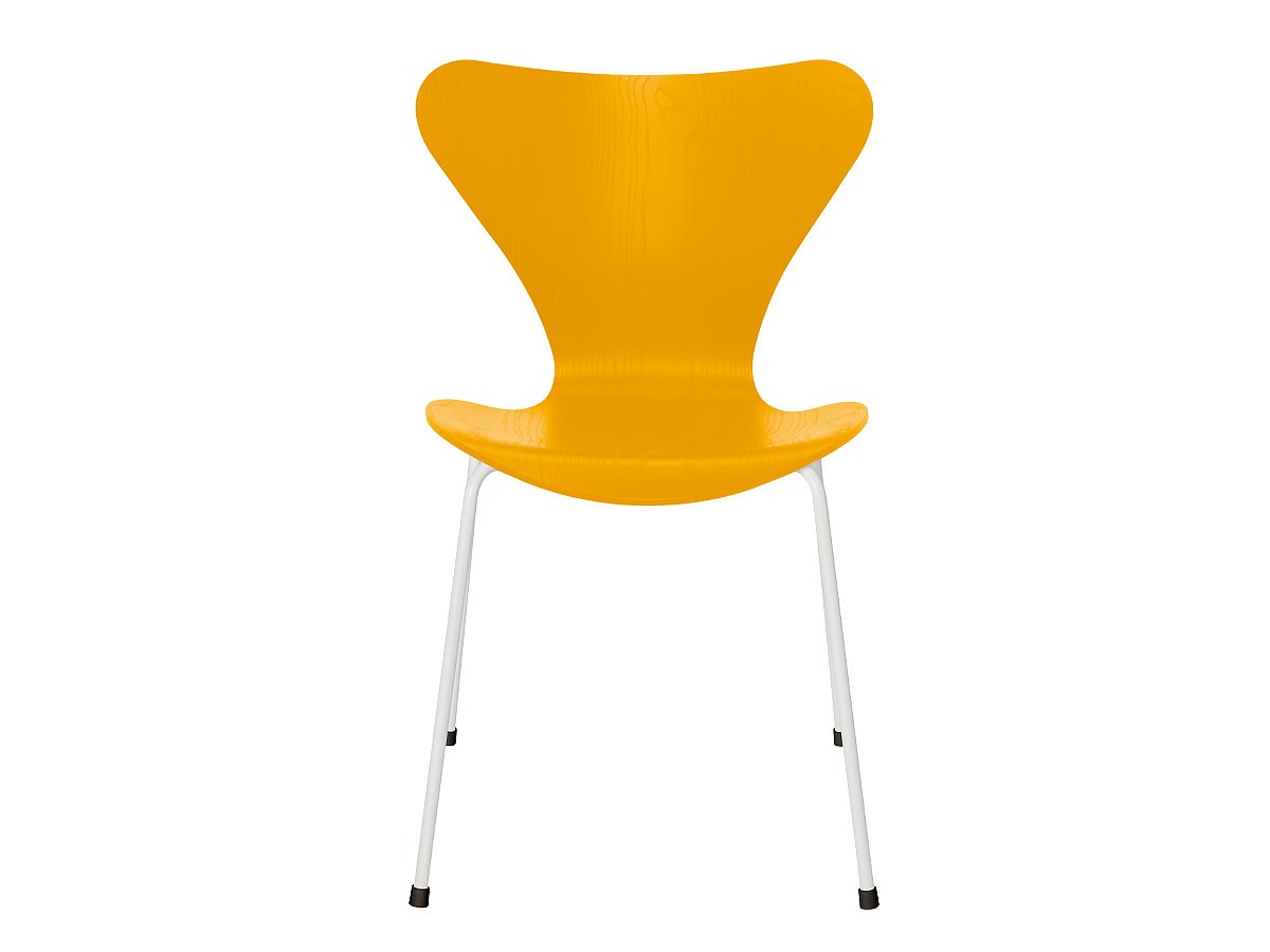 Fritz Hansen Series 7 Dining Chair - Coloured Ash/White Legs