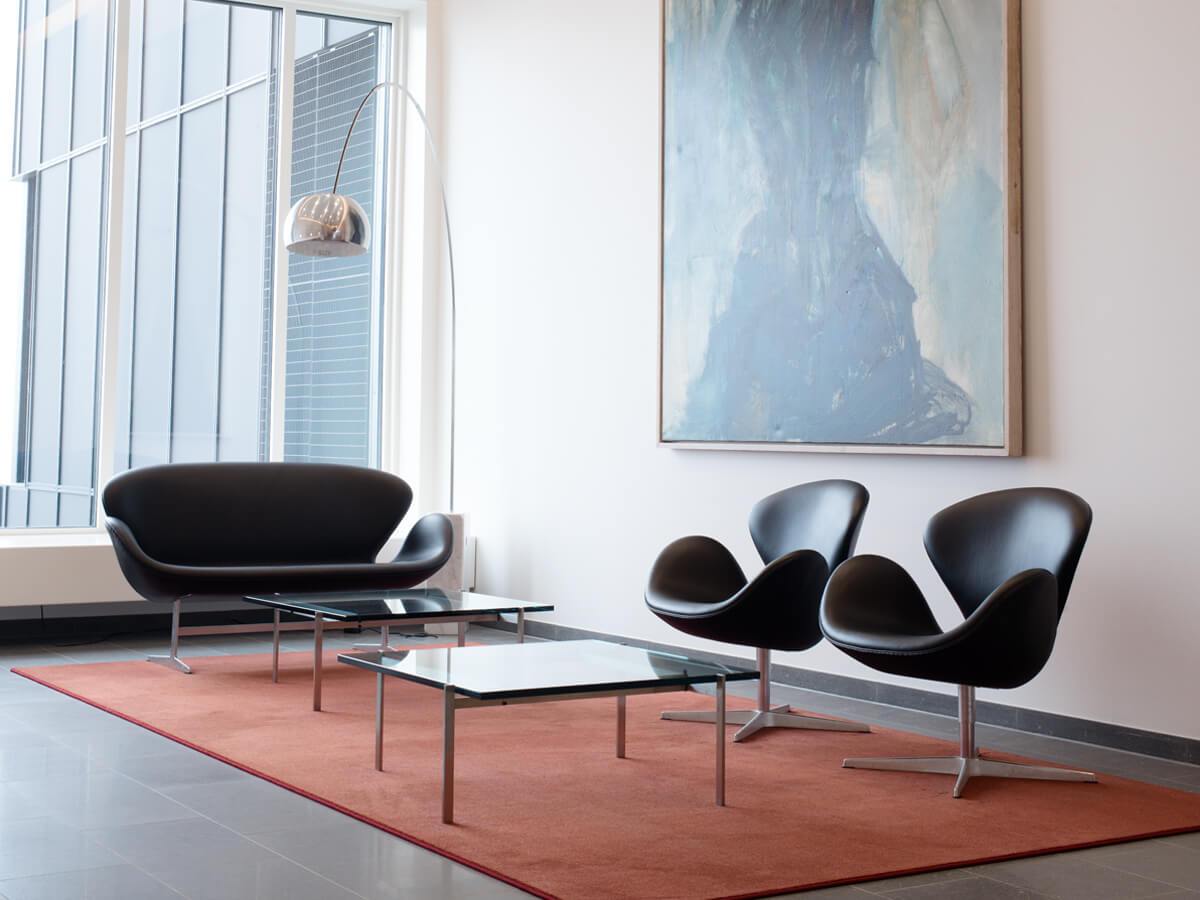 Fritz Hansen Swan Sofa Leather Arne Jacobsen Cimmermann