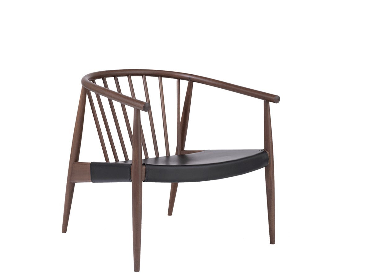 L.Ercolani Reprise Lounge Chair with Hide Seat