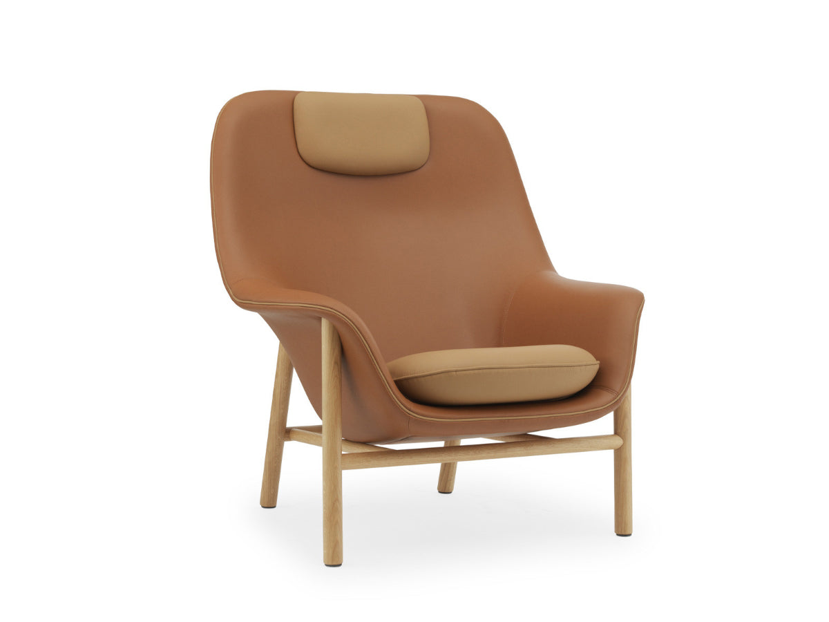 Normann Copenhagen Drape Lounge Chair High With Headrest Oak