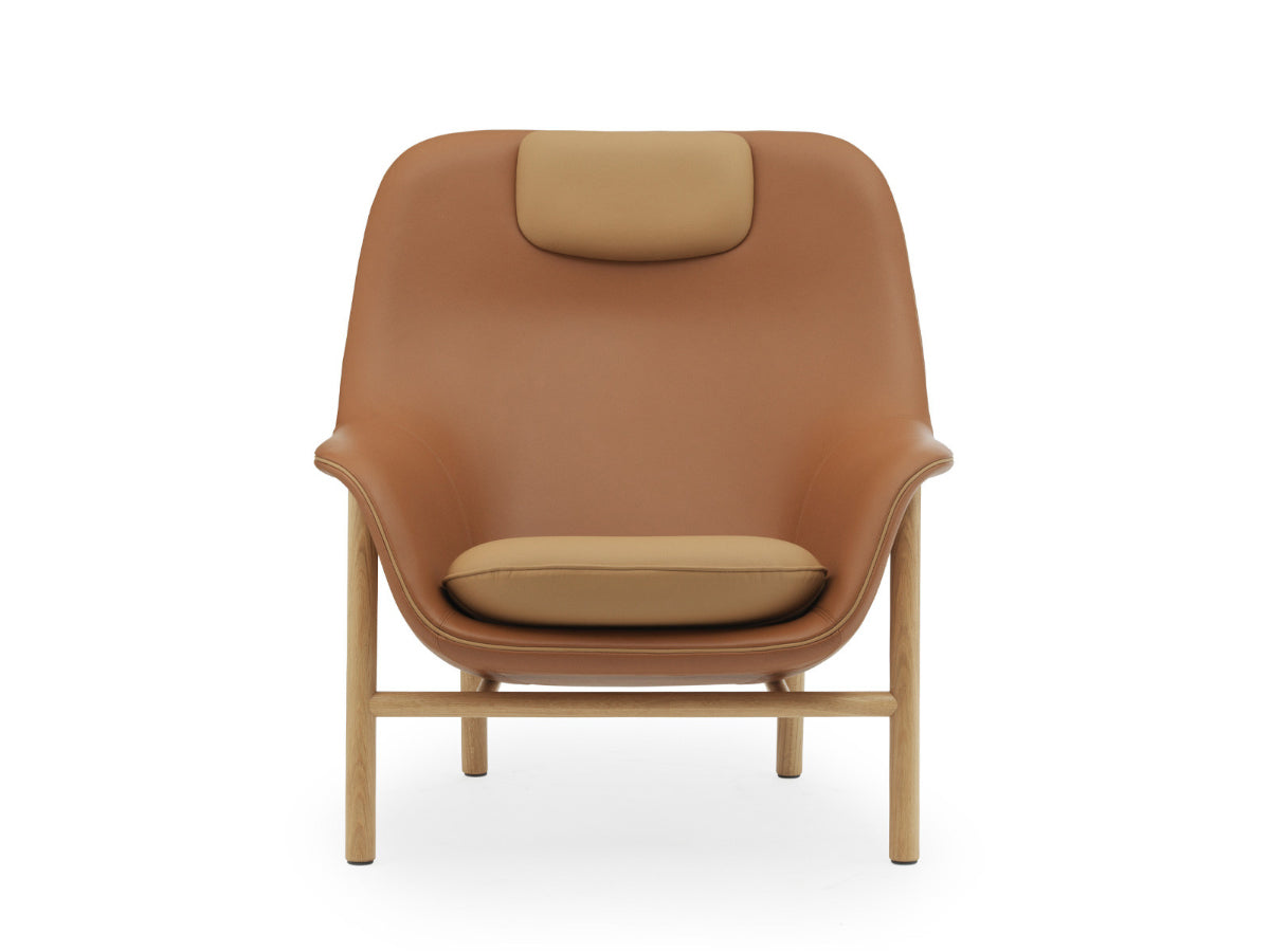 Normann Copenhagen Drape Lounge Chair High With Headrest Oak