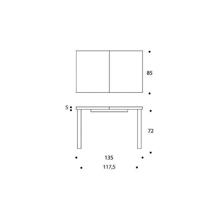 Artek 97 Extendable Table