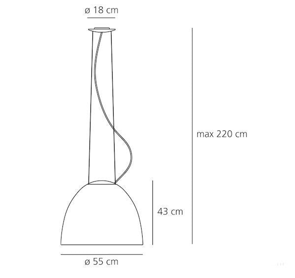 Artemide Nur Halogen Suspension Light