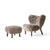 &Tradition Little Petra VB1 Chair Sheepskin Sahara & Footstool