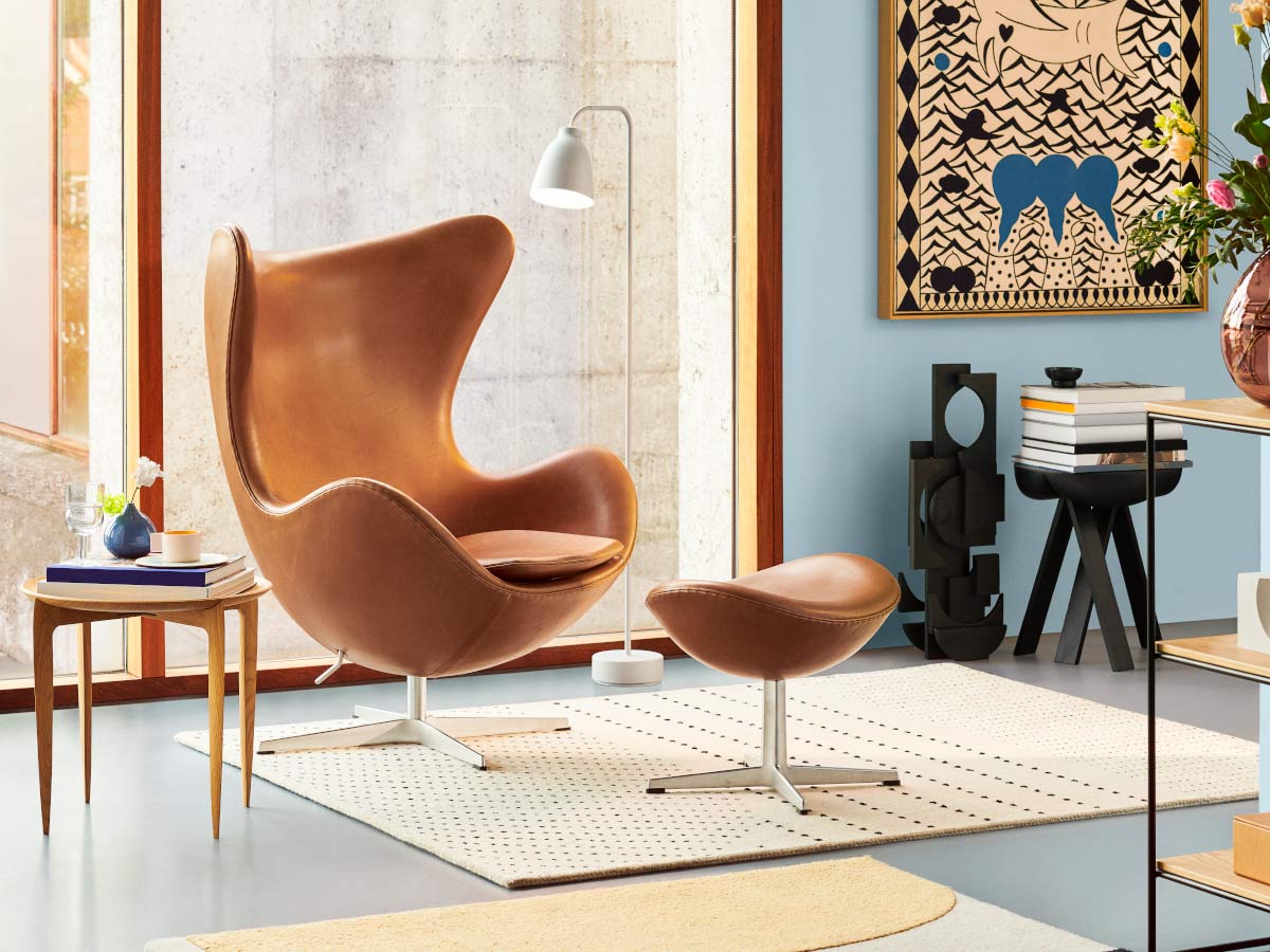 Fritz Hansen Egg Chair with Footstool