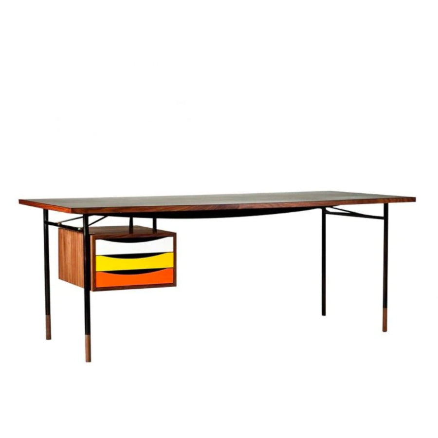 House of Finn Juhl Nyhavn Desk Walnut & Orange