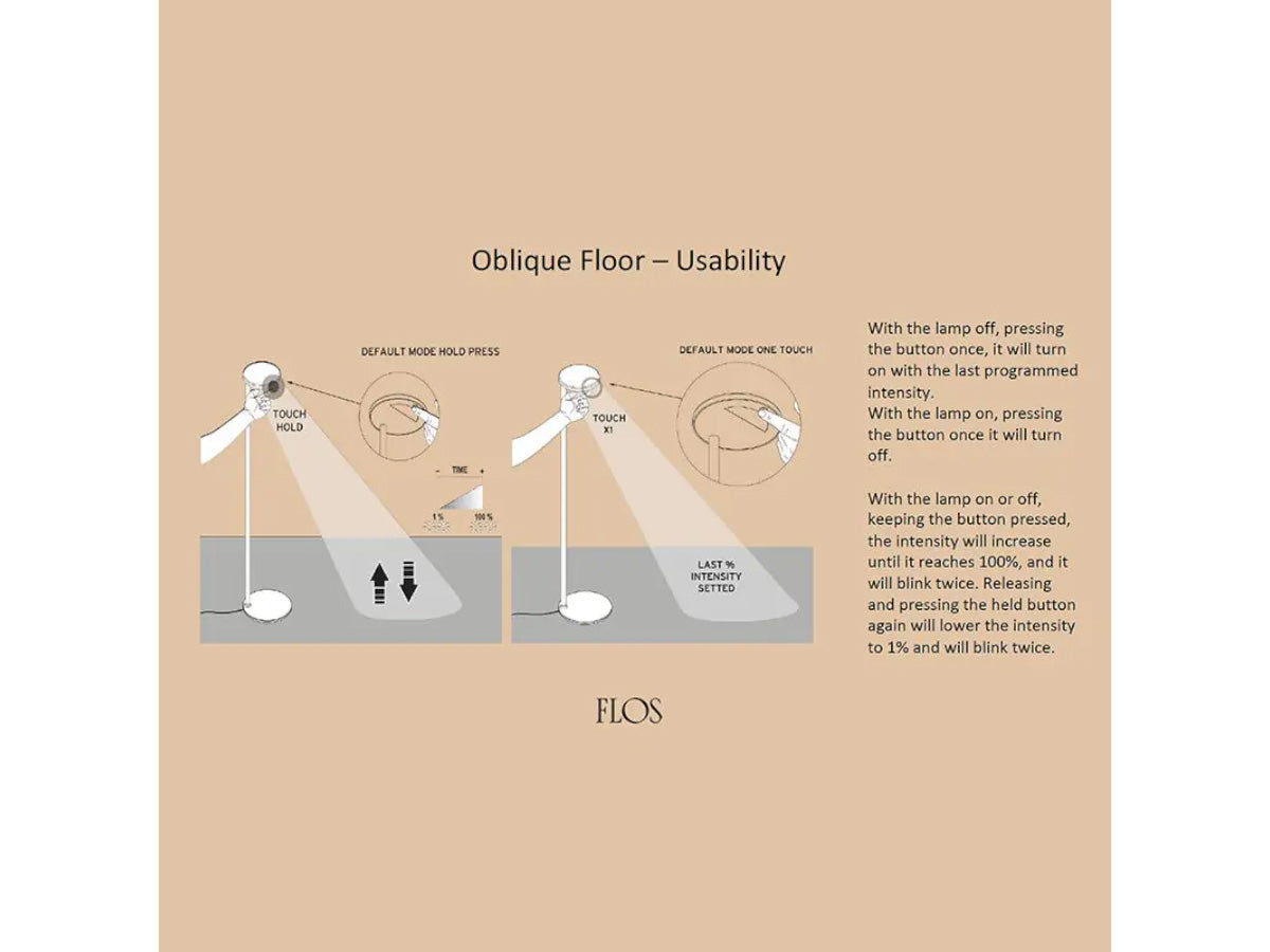 Flos Oblique Floor Lamp USB-C