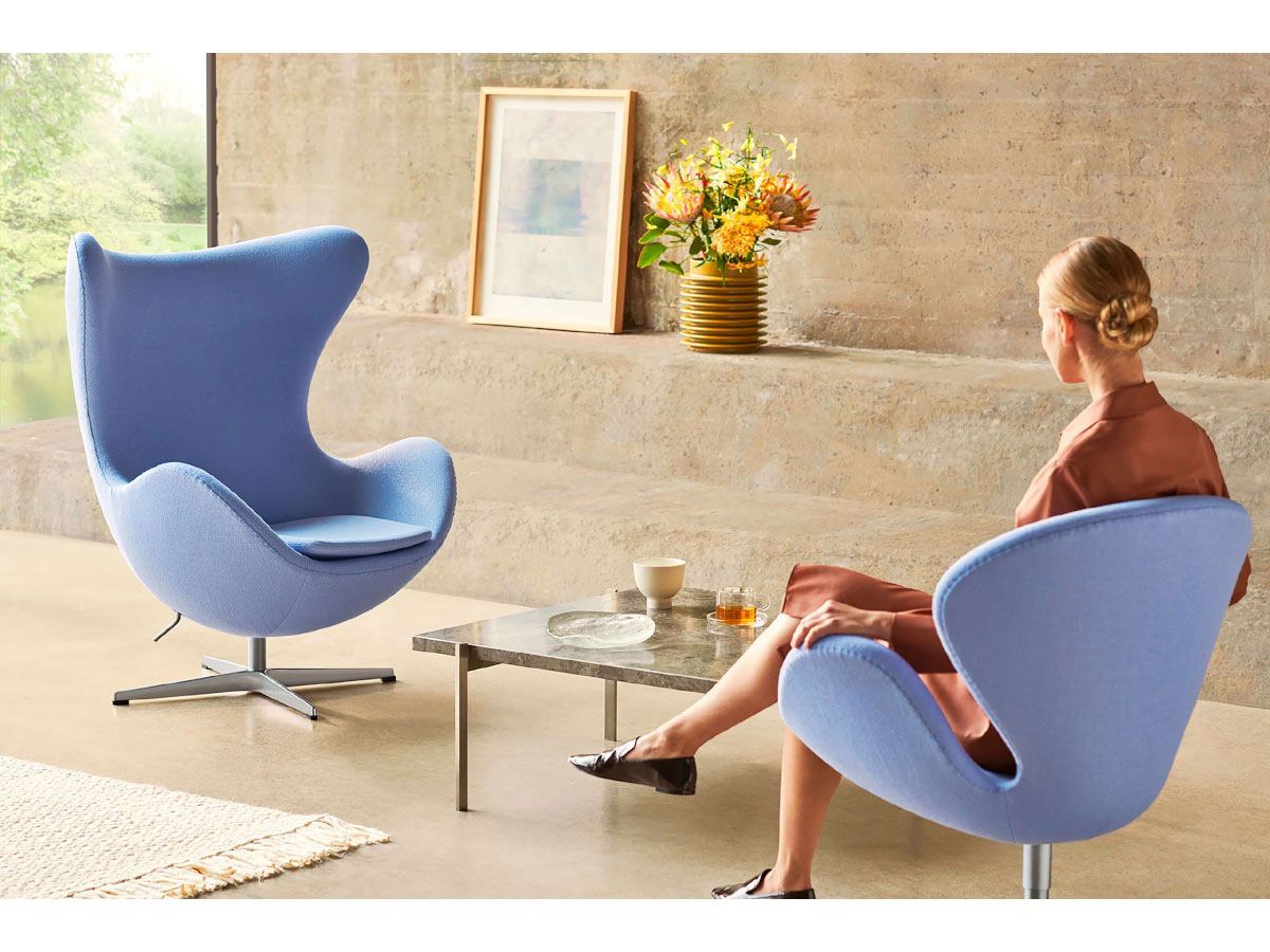 Fritz Hansen Egg Chair with Footstool