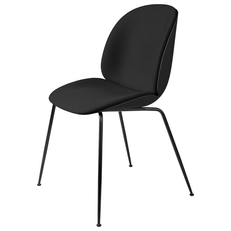 Gubi Beetle Dining Chair Front Upholstered &amp; Black Legs