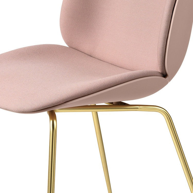 Gubi Beetle Dining Chair Front Upholstered &amp; Brass Legs