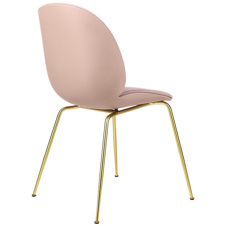 Gubi Beetle Dining Chair Front Upholstered &amp; Brass Legs