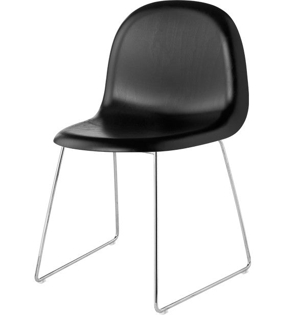 Gubi 3D Wood Sledge Chair