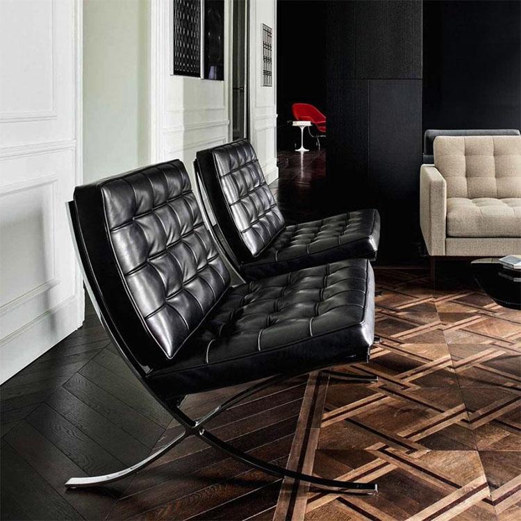 Barcelona Chair With Ottoman Knoll Original Barcelona Armchair
