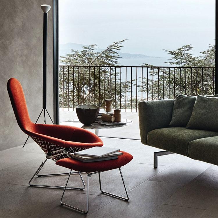 Knoll Bertoia Bird Chair and Ottoman